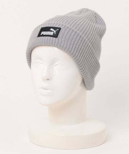 PUMA(プーマ)の「《PUMA》ESS ハイクラウン ビーニー(ニットキャップ/ビーニー・メンズ・ライトグレー/ブラック/レッド系その他・フリー)」の2枚目の写真