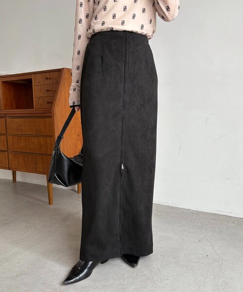 スエードジップスカート（スカート）｜CAPRICIEUX LE'MAGE（カプリ