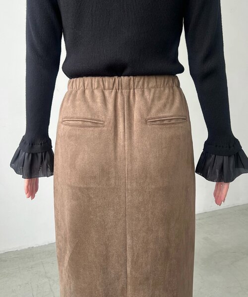 CAPRICIEUX LE’MAGE スカート スエードジップスカート スエードジップスカート（スカート）｜CAPRICIEUX LE'MAGE（カプリ