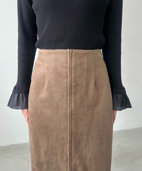スエードジップスカート（スカート）｜CAPRICIEUX LE'MAGE（カプリ