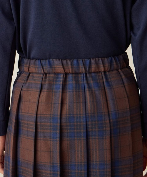 DECOY SINCE 1981（デコイシンスイチキュウハチイチ）の「タータンチェックスカート【ウエストゴム】（スカート・レディース・ネイビー/ブラウン・64/67/70）」の14枚目の写真