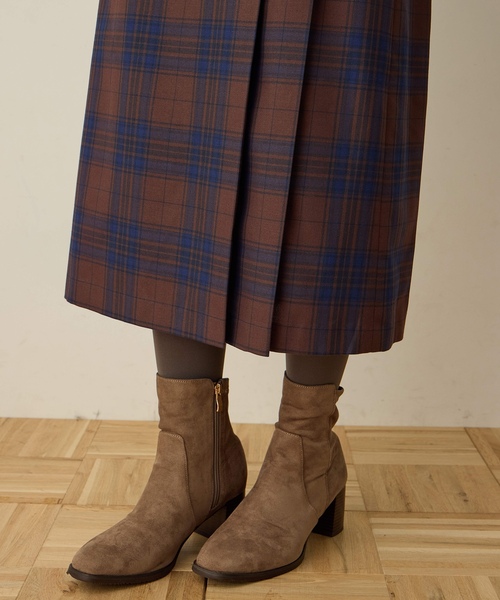 DECOY SINCE 1981（デコイシンスイチキュウハチイチ）の「タータンチェックスカート【ウエストゴム】（スカート・レディース・ネイビー/ブラウン・64/67/70）」の16枚目の写真