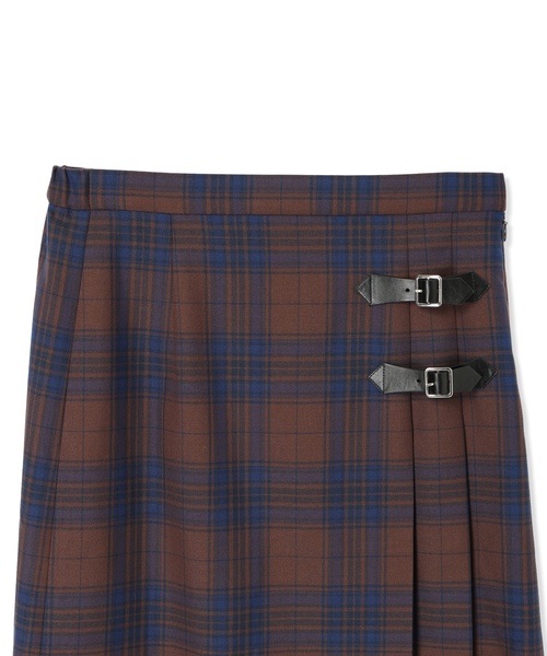 DECOY SINCE 1981（デコイシンスイチキュウハチイチ）の「タータンチェックスカート【ウエストゴム】（スカート・レディース・ネイビー/ブラウン・64/67/70）」の21枚目の写真