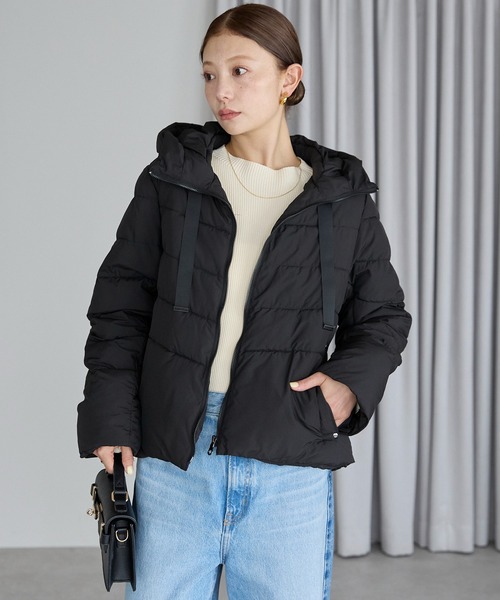 セール】撥水ファイバーダウンショートジャケット（ダウンジャケット