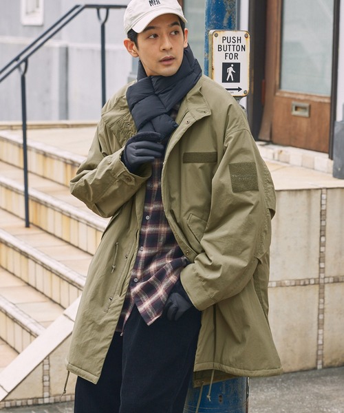 撥水ストレッチナイロン モンスター ミリタリー中綿モッズコート【THE