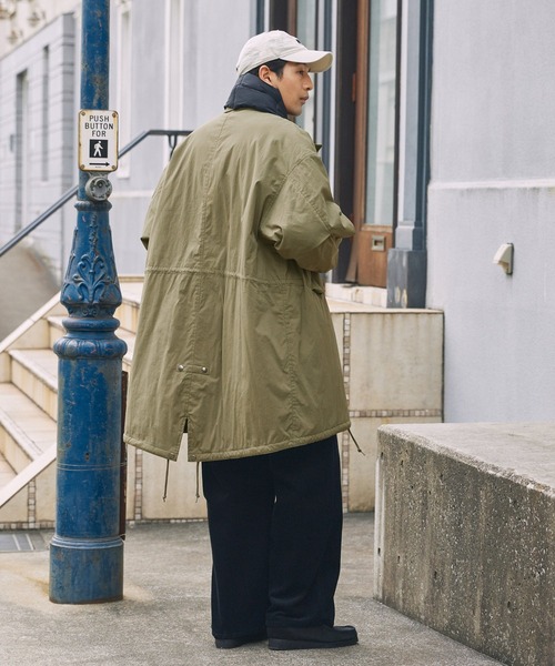 撥水ストレッチナイロン モンスター ミリタリー中綿モッズコート【THE