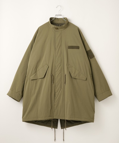 撥水ストレッチナイロン スタンドカラー 中綿モッズコート【THE CRAFT