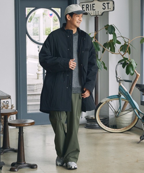 撥水ストレッチナイロン モンスター ミリタリー中綿モッズコート【THE