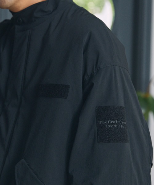 防潑水彈力尼龍軍風鋪棉派克大衣