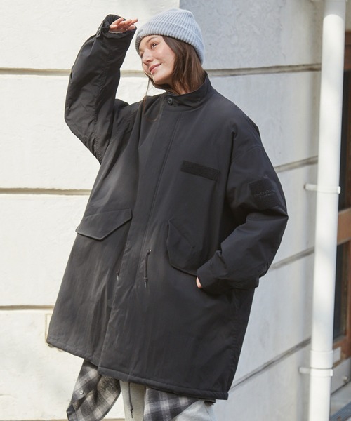 撥水ストレッチナイロン スタンドカラー 中綿モッズコート【THE CRAFT