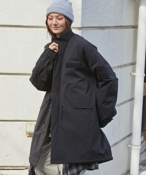 撥水ストレッチナイロン モンスター ミリタリー中綿モッズコート【THE