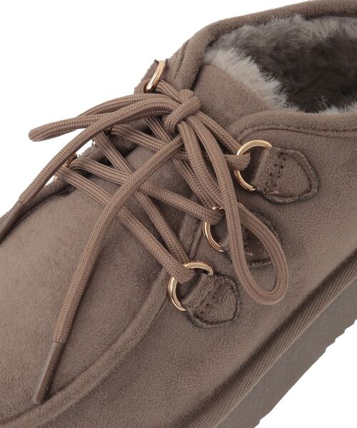 Green　Parks（グリーンパークス）の「RUPIS.レースアップファーモカシューズ（ブーツ・レディース・ブラック/モカ・M/L）」の9枚目の写真