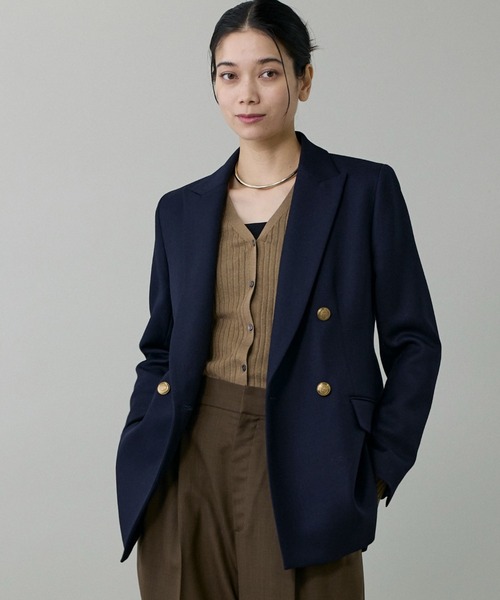 オゾン防縮 ダブルブレストジャケット（テーラードジャケット）｜INED