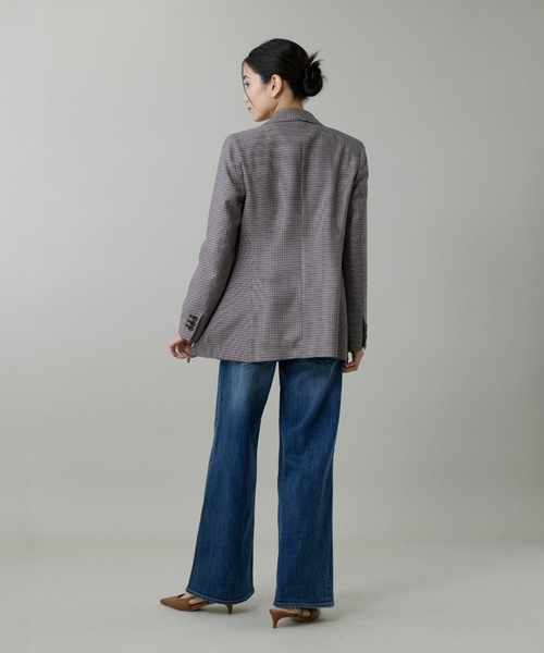 INED（イネド）の「オゾン防縮 ダブルブレストジャケット（テーラードジャケット・レディース・ネイビー/チェック・7号/9号/11号）」の18枚目の写真