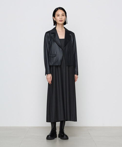 COMME CA(コムサ)の「【ブライトリーセットアップ/セットアップ対応】マニッシュストライプ ワンピース(ワンピース・レディース・チャコール・11号/9号)」の5枚目の写真