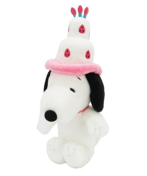 PEANUTS(ピーナッツ)の「PEANUTS/ピーナッツ スヌーピー75th ヌイグルミエコバッグ ケーキハット(エコバッグ/サブバッグ・レディース・ピンク・ONE SIZE)」の8枚目の写真