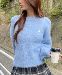 ALAND | 【UNISEX】ALAND／Aロゴシャギークルーネックプルオーバー(ニット/セーター)