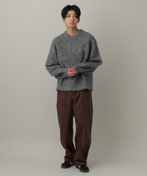 ALAND（エーランド）の「【UNISEX】ALAND／Aロゴシャギークルーネックプルオーバー（ニット/セーター・レディース・ライトブルー/アイボリー/グレー・SMALL/LARGE）」の15枚目の写真