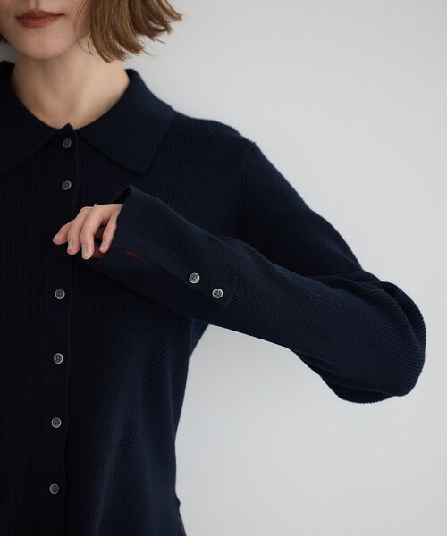 YECCA VECCA（イェッカヴェッカ）の「襟付きニットカーディガン（カーディガン/ボレロ・レディース・ネイビー/レッド/サックスブルー/アイボリー・FREE）」の13枚目の写真