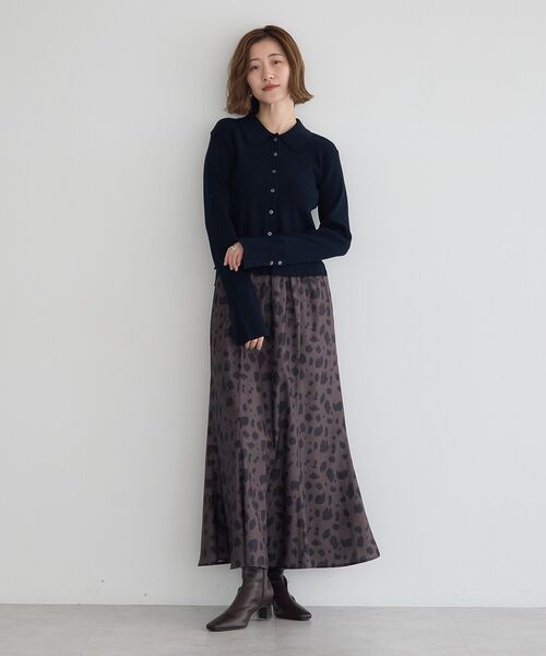 YECCA VECCA（イェッカヴェッカ）の「襟付きニットカーディガン（カーディガン/ボレロ・レディース・ネイビー/レッド/サックスブルー/アイボリー・FREE）」の16枚目の写真