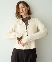 YECCA VECCA | 襟付きニットカーディガン(カーディガン/ボレロ)