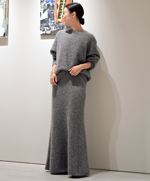 AP STUDIO(エーピーストゥディオ)の「フォックスブレンドラメスカート(スカート・レディース・チャコールグレー/ブラック・38/36)」の3枚目の写真