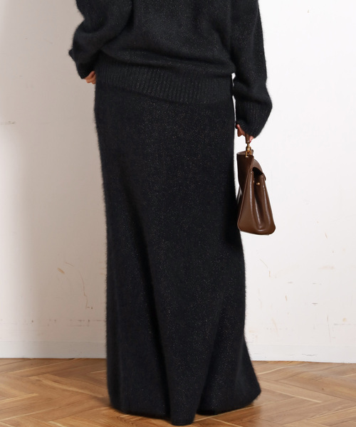 AP STUDIO(エーピーストゥディオ)の「フォックスブレンドラメスカート(スカート・レディース・チャコールグレー/ブラック・38/36)」の10枚目の写真