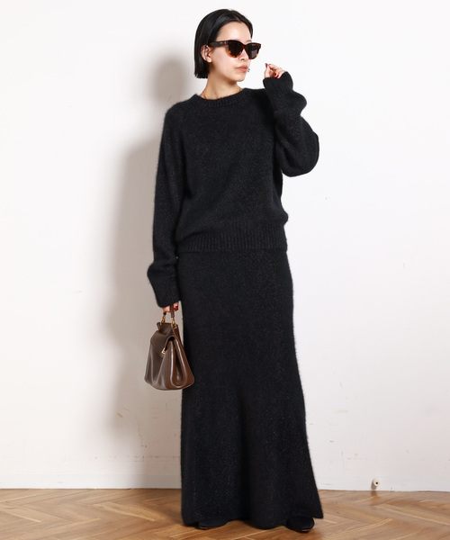 AP STUDIO(エーピーストゥディオ)の「フォックスブレンドラメスカート(スカート・レディース・チャコールグレー/ブラック・38/36)」の11枚目の写真