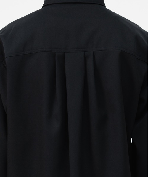 LAPIIS(ラピス)の「HEAVY WOOL GABARDINE SHORT SHIRT JACKET(シャツ/ブラウス・メンズ・ブラック/チャコールグレー・MEDIUM/LARGE)」の15枚目の写真