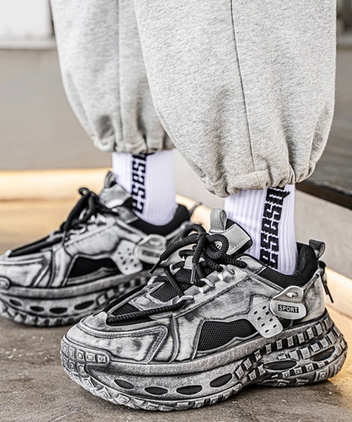 WESTBOY(ウエストボーイ)の「厚底 ボリューム メッシュスニーカー WO25W3SH04【WB ORIGINALS】【2025AW】(スニーカー・メンズ・グレー/ブラック・43/42/41/44)」の9枚目の写真