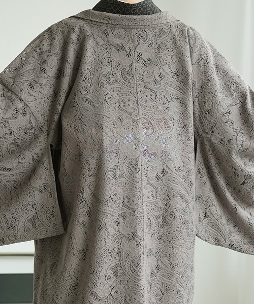 utatane（ウタタネ）の「羽織 レース ニコアンティーク ボタニカル・マロン 日本製（着物・レディース・ブラウン・FREE）」の8枚目の写真