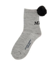 MASTER BUNNY EDITION（マスターバニーエディション）の「【MASTER BUNNY EDITION】梵天付きサーモショートソックス (LADIES)（ソックス/靴下）」