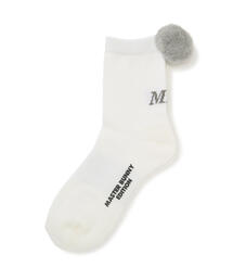 MASTER BUNNY EDITION（マスターバニーエディション）の「【MASTER BUNNY EDITION】梵天付きサーモショートソックス (LADIES)（ソックス/靴下）」