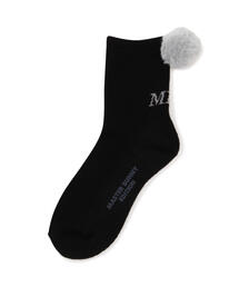 MASTER BUNNY EDITION（マスターバニーエディション）の「【MASTER BUNNY EDITION】梵天付きサーモショートソックス (LADIES)（ソックス/靴下）」