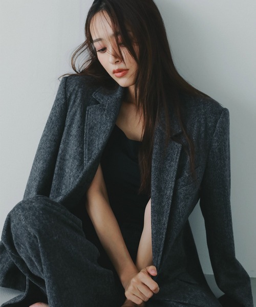 AJUGA.（アジュガ）の「ヘリンボーンウールツイードワイドパンツ（その他パンツ・レディース・キャメル/グレー・S/M）」の13枚目の写真