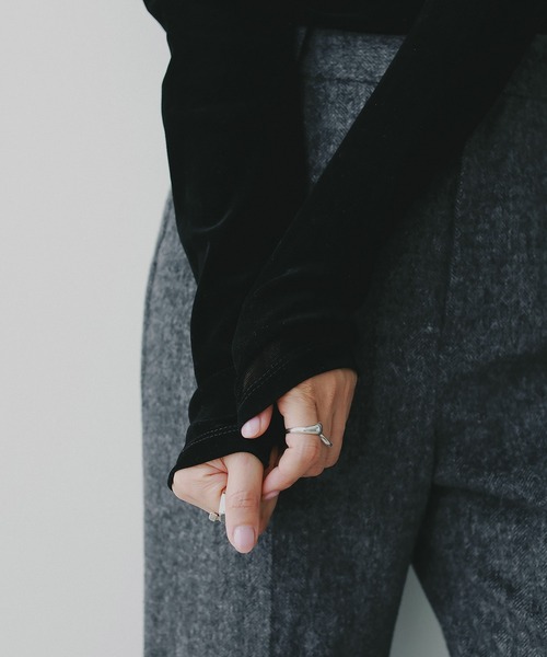 AJUGA.（アジュガ）の「ヘリンボーンウールツイードワイドパンツ（その他パンツ・レディース・キャメル/グレー・S/M）」の12枚目の写真