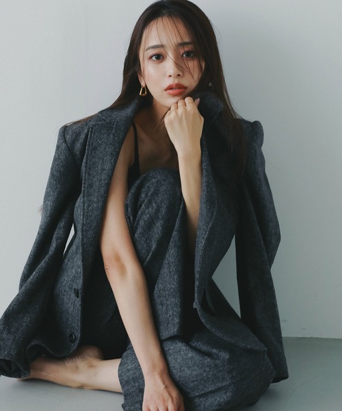 AJUGA.（アジュガ）の「ヘリンボーンウールツイードワイドパンツ（その他パンツ・レディース・キャメル/グレー・S/M）」の16枚目の写真