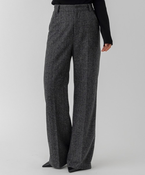 AJUGA.（アジュガ）の「ヘリンボーンウールツイードワイドパンツ（その他パンツ・レディース・キャメル/グレー・S/M）」の22枚目の写真