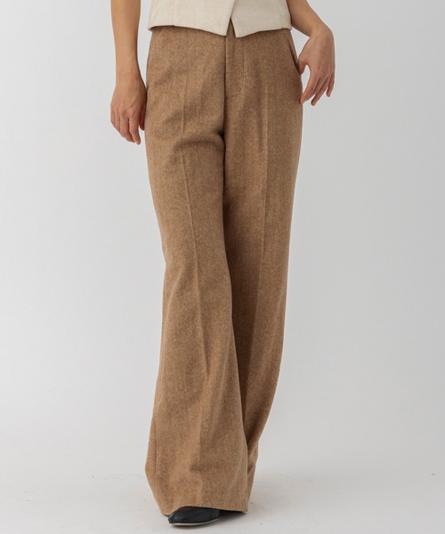 AJUGA.（アジュガ）の「ヘリンボーンウールツイードワイドパンツ（その他パンツ・レディース・キャメル/グレー・S/M）」の18枚目の写真