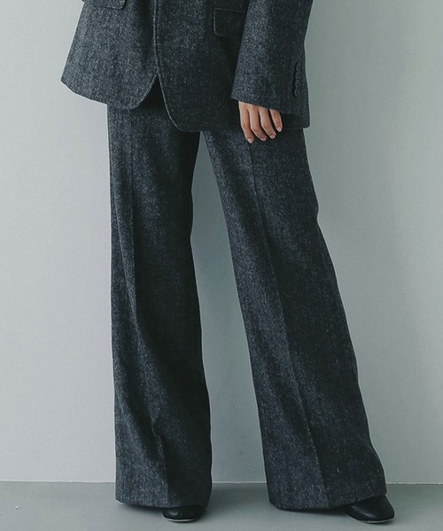 AJUGA.（アジュガ）の「ヘリンボーンウールツイードワイドパンツ（その他パンツ・レディース・キャメル/グレー・S/M）」の11枚目の写真