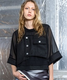 3ファブリックコンビネーションプルオーバー