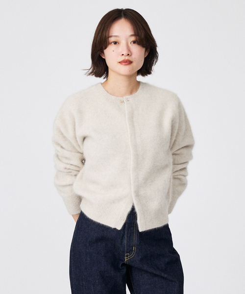 Rouge vif la cle（ルージュヴィフラクレ）の「【Le Melange/ル・メランジュ】前後2WAY クルーネックカーディガン（ニット/セーター・レディース・アイボリー/ピンク/レッド/ブラウン・フリー）」の5枚目の写真