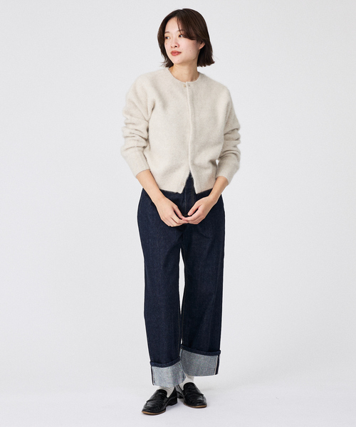 Rouge vif la cle（ルージュヴィフラクレ）の「【Le Melange/ル・メランジュ】前後2WAY クルーネックカーディガン（ニット/セーター・レディース・アイボリー/ピンク/レッド/ブラウン・フリー）」の7枚目の写真