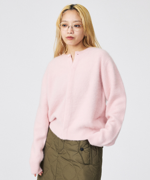 Rouge vif la cle（ルージュヴィフラクレ）の「【Le Melange/ル・メランジュ】前後2WAY クルーネックカーディガン（ニット/セーター・レディース・アイボリー/ピンク/レッド/ブラウン・フリー）」の9枚目の写真