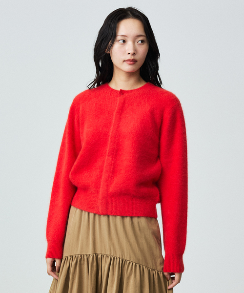 Rouge vif la cle（ルージュヴィフラクレ）の「【Le Melange/ル・メランジュ】前後2WAY クルーネックカーディガン（ニット/セーター・レディース・アイボリー/ピンク/レッド/ブラウン・フリー）」の13枚目の写真
