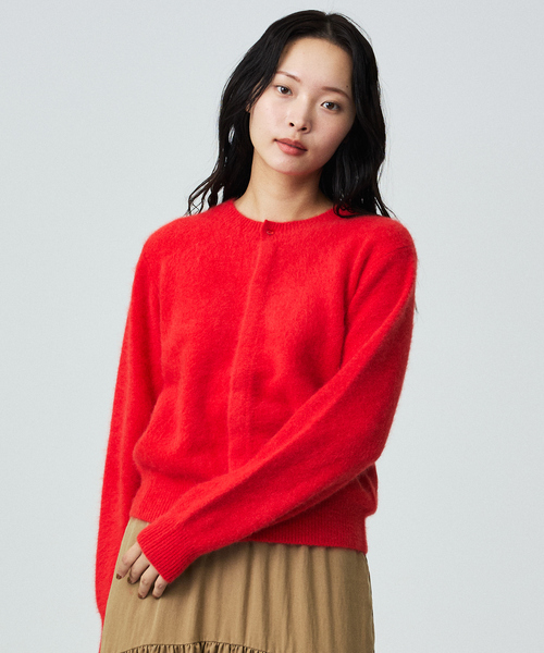 Rouge vif la cle（ルージュヴィフラクレ）の「【Le Melange/ル・メランジュ】前後2WAY クルーネックカーディガン（ニット/セーター・レディース・アイボリー/ピンク/レッド/ブラウン・フリー）」の15枚目の写真