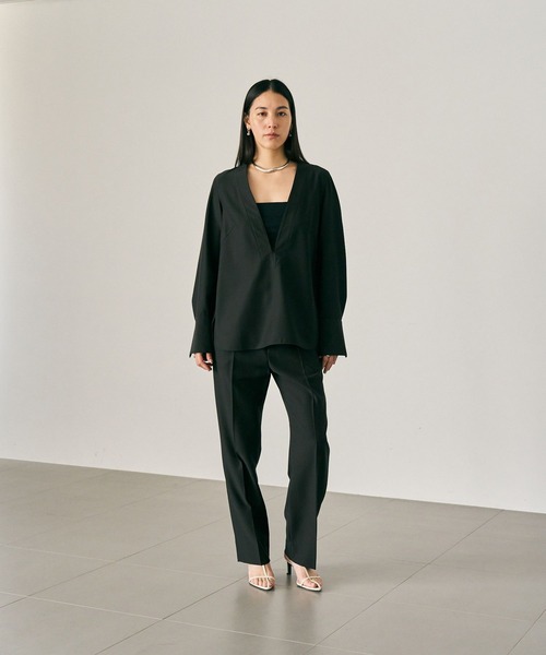 Chaos（カオス）の「Chaos(カオス)/ マリナールプルオーバー【セットアップ可】（シャツ/ブラウス・レディース・ブラック/モカ・FREE）」の3枚目の写真