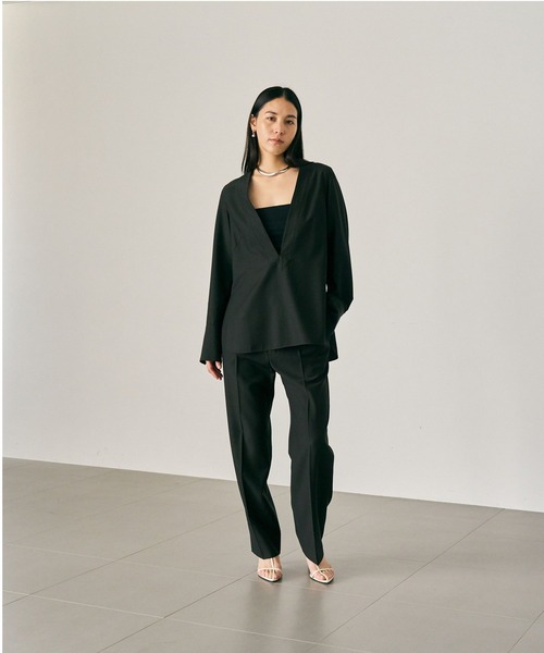 Chaos（カオス）の「Chaos(カオス)/ マリナールプルオーバー【セットアップ可】（シャツ/ブラウス・レディース・ブラック/モカ・FREE）」の4枚目の写真