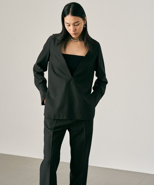 Chaos（カオス）の「Chaos(カオス)/ マリナールプルオーバー【セットアップ可】（シャツ/ブラウス・レディース・ブラック/モカ・FREE）」の10枚目の写真