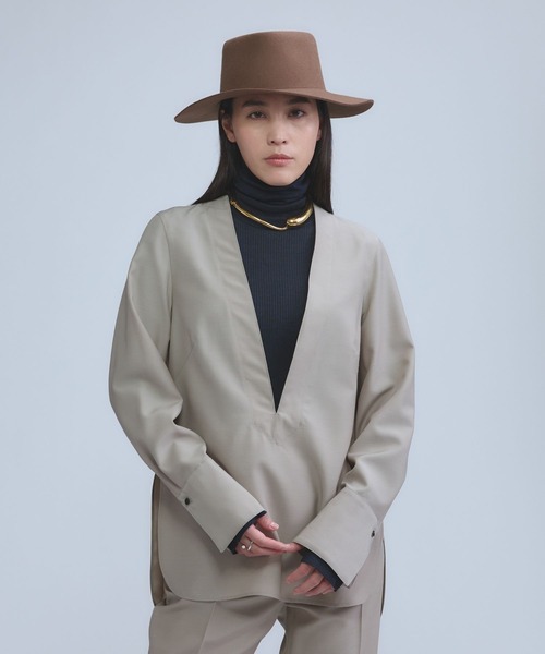 Chaos（カオス）の「Chaos(カオス)/ マリナールプルオーバー【セットアップ可】（シャツ/ブラウス・レディース・ブラック/モカ・FREE）」の21枚目の写真